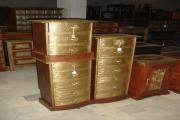Brass Fitted Cabinets and Chairs